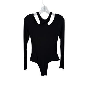 7 For All Mankind Ribbed Long Sleeve High Neck Bodysuit Size Large